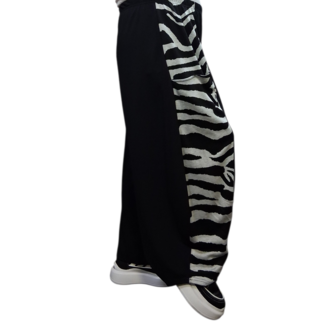 Broek Lina zwart met print