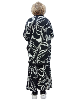 Vest openvallend zwart wit