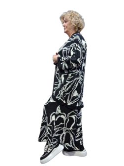 Vest openvallend zwart wit