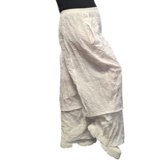 Broek  crushed wit  gekreukte look crushed