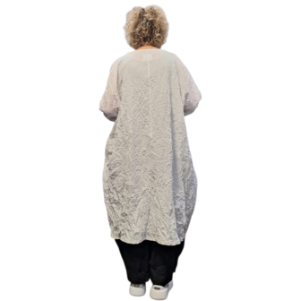 Jurk crushed wit gekreukte look 