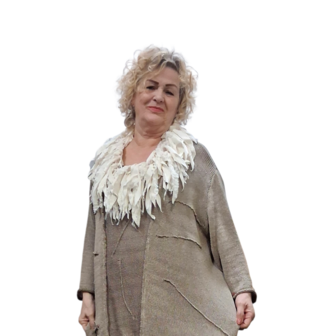 Myrjo stoffen ketting offwhite