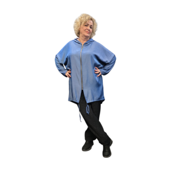  Blouse/jas &ndash; Denim  met capuchon