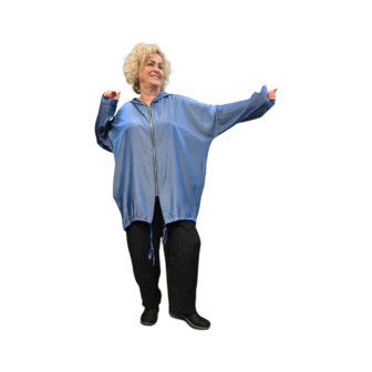  Blouse/jas &ndash; Denim  met capuchon