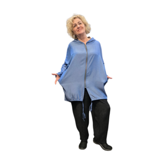  Blouse/jas &ndash; Denim  met capuchon