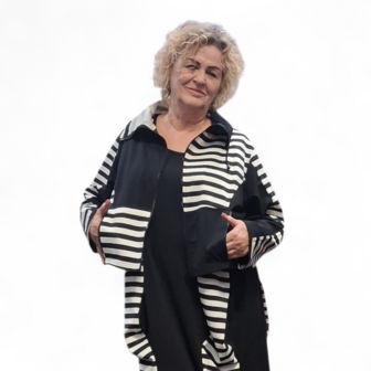 Myrjo vest/ jasje Fye zwart wit