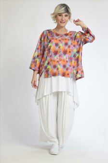 Korte tuniek Zas oranje multicolor print