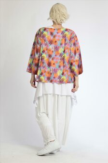 Korte tuniek Zas oranje multicolor print