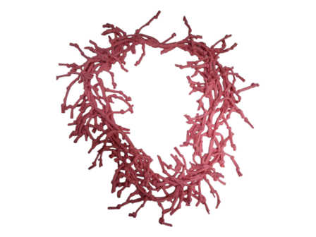 Leuke handgeknoopte fantasie ketting zalmroze