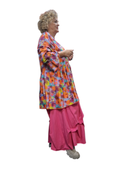 Tuniek Zas oranje multicolor print