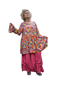 Tuniek Zas oranje multicolor print