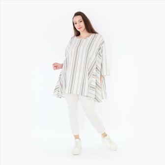 Tuniek met prachtige blokstrepen kiwi beauty