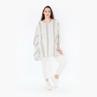 Tuniek met prachtige blokstrepen kiwi beauty