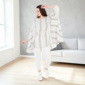 Tuniek met prachtige blokstrepen kiwi beauty