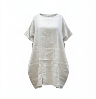 Beige witte tuniek 100% linnen