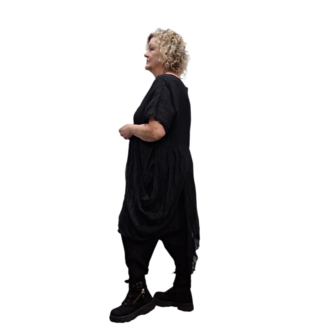 Tuniek zwart voile overslag