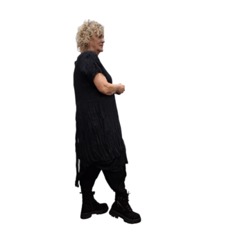 Tuniek zwart voile overslag