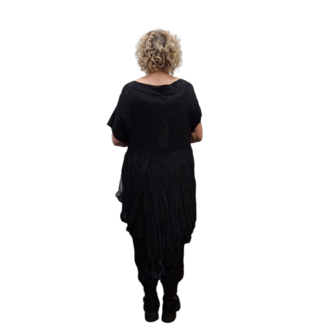 Tuniek zwart voile overslag