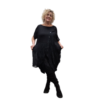 Tuniek zwart voile overslag