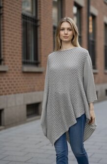 Tuniek-taupe asymmetrisch-100%-cotton