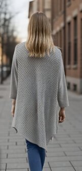 Tuniek-taupe asymmetrisch-100%-cotton