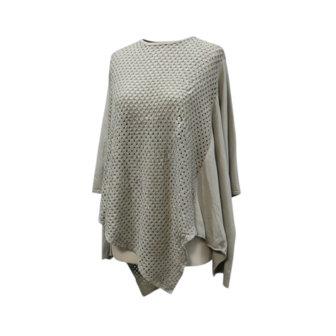 Tuniek-taupe asymmetrisch-100%-cotton