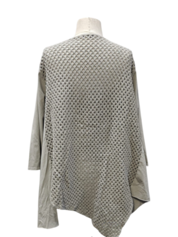 Tuniek-taupe asymmetrisch-100%-cotton