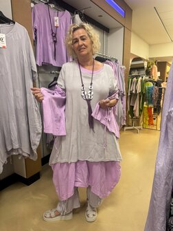 lange tuniek grijs 100% katoen