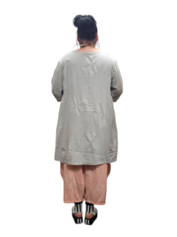 lange tuniek grijs 100% katoen