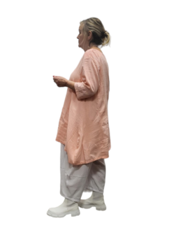 lange tuniek abrikoos 100% katoen