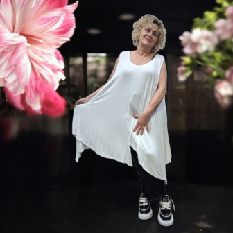 Tuniek asymmetrisch wit