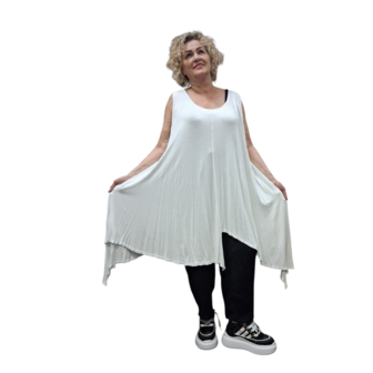 Tuniek asymmetrisch wit