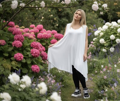 Tuniek asymmetrisch wit