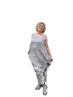 Tuniek mouwloos grijs