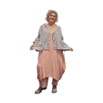 Jasje grijs A-lijn met capuchon