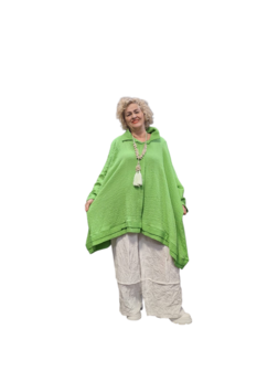 Zomerblouse in A-lijn model, gemaakt van luchtige mousseline Sommerbrise groen