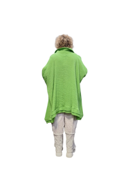 Zomerblouse in A-lijn model, gemaakt van luchtige mousseline Sommerbrise groen