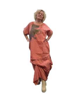 Tuniek terra met print