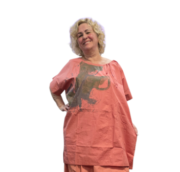 Tuniek terra met print