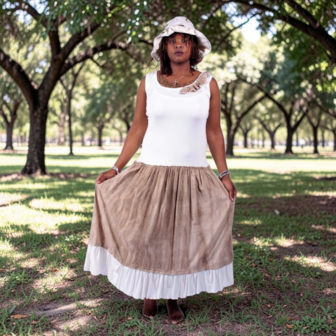 Myrjo jurk Eluna offwhite/zand