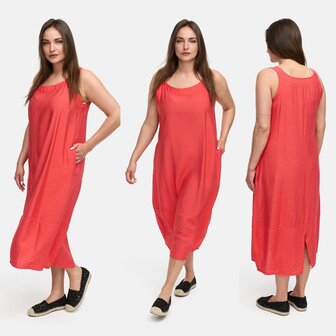 Kekoo mouwloze jurk Ibiza rood