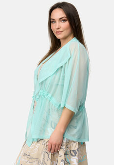 KEKOO TULE  JAS / VEST 'VIVID' MINTGROEN