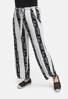 Rechte stretchbroek van viscose 'Sovana' wit