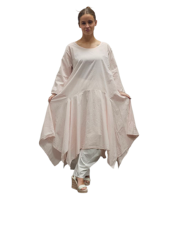Jurk- lange tuniek roze 100% cotton