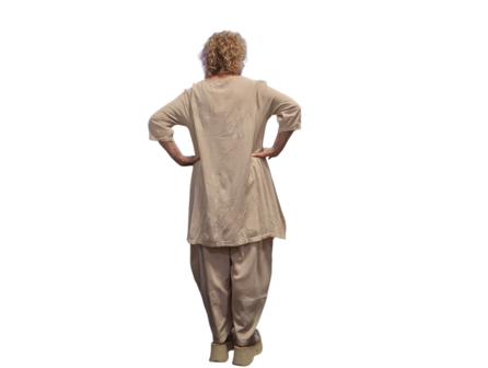 lange beige tuniek 100% katoen