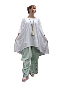 lange tuniek wit 100% katoen