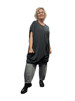 Luuka tuniek antraciet met print