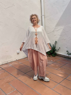 Shirt wit  A-lijn asymmetrisch