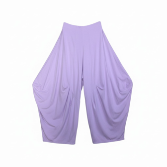 Ruim vallende ballonbroek lila