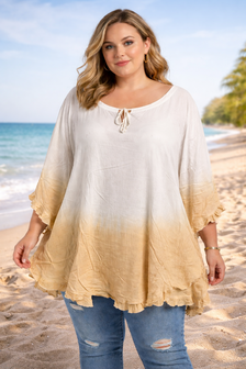 Tuniek Maddy offwhite/abrikoos